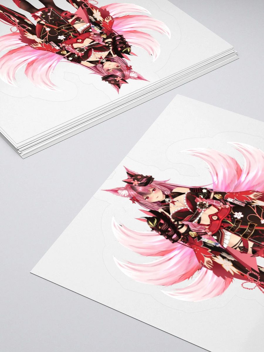 Floral Kitsune Kiss Cut Stickers product image (4)