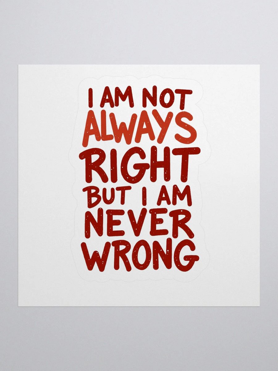 Never Wrong Kiss Cut Stickers product image (2)