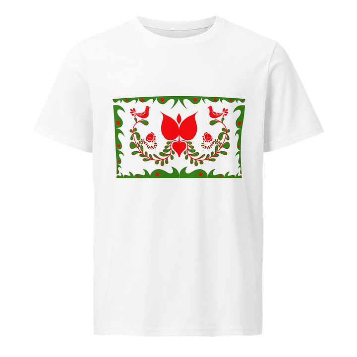 Traditional Hungarian Lovebirds Organic T-Shirt product image (1)
