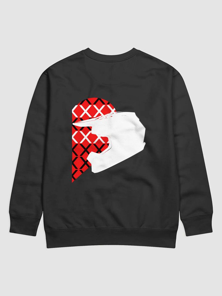 Valentine Matching Off-Road Helmet Heart Crewneck (White-Right) product image (2)