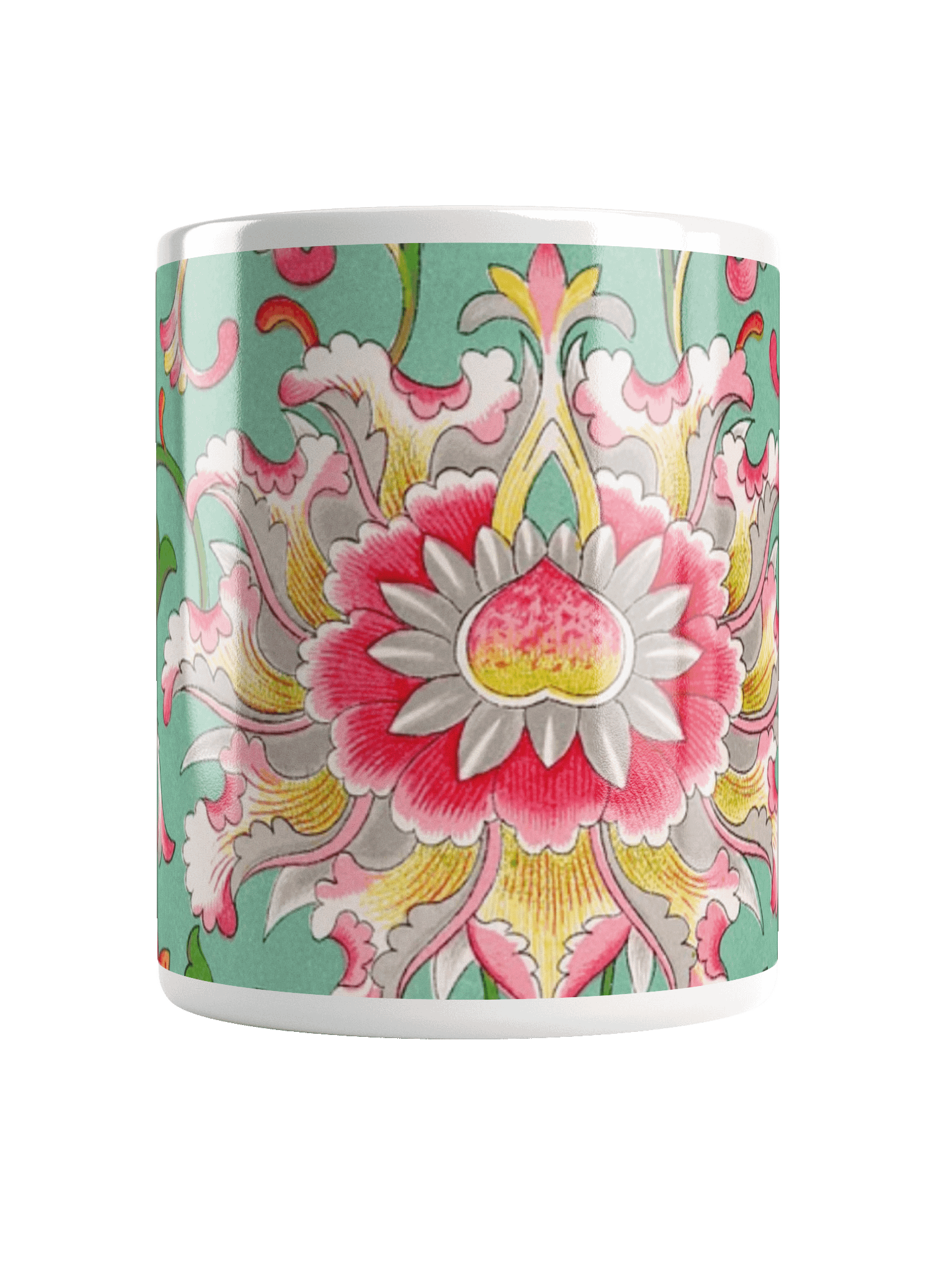 Turquoise Floral Symphony Mug product image (5)