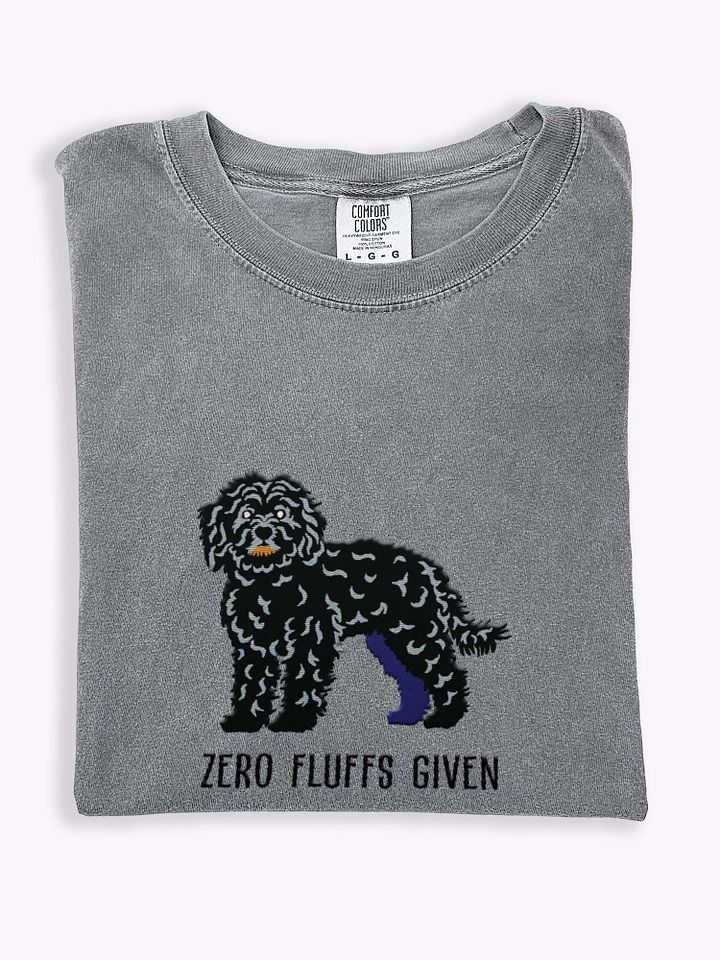 Zero Fluffs Given T-Shirt(Embroidered) of a Cockapoo(Black) product image (1)