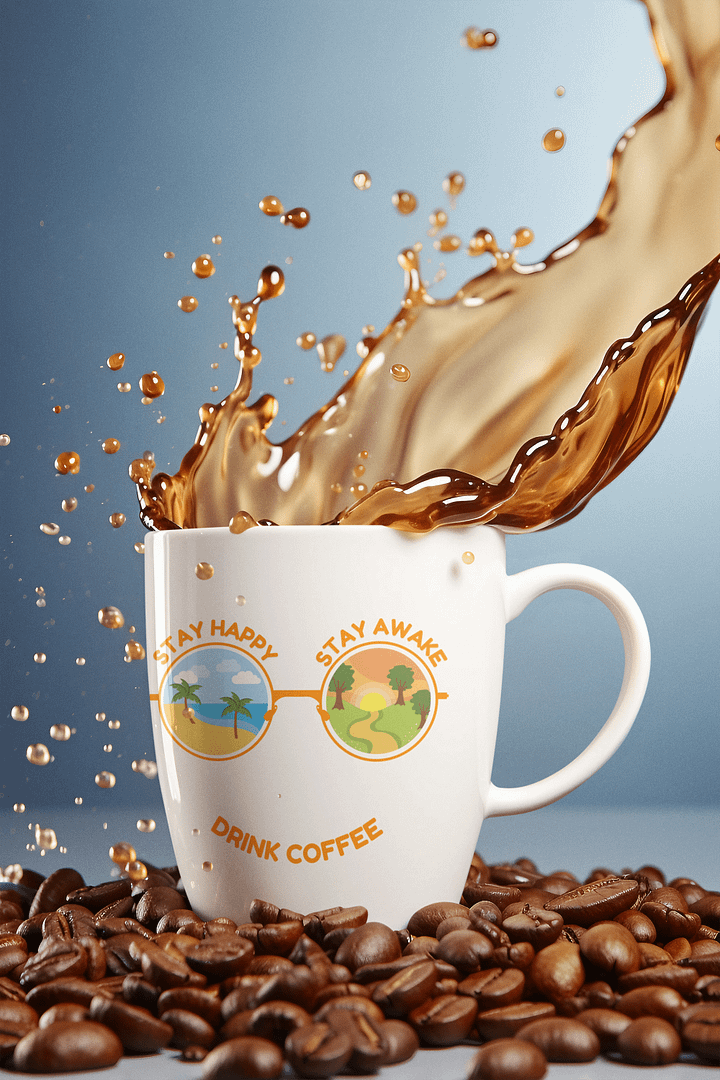 Stay Happy, Stay Awake, Drink Coffee Mug product image (1)