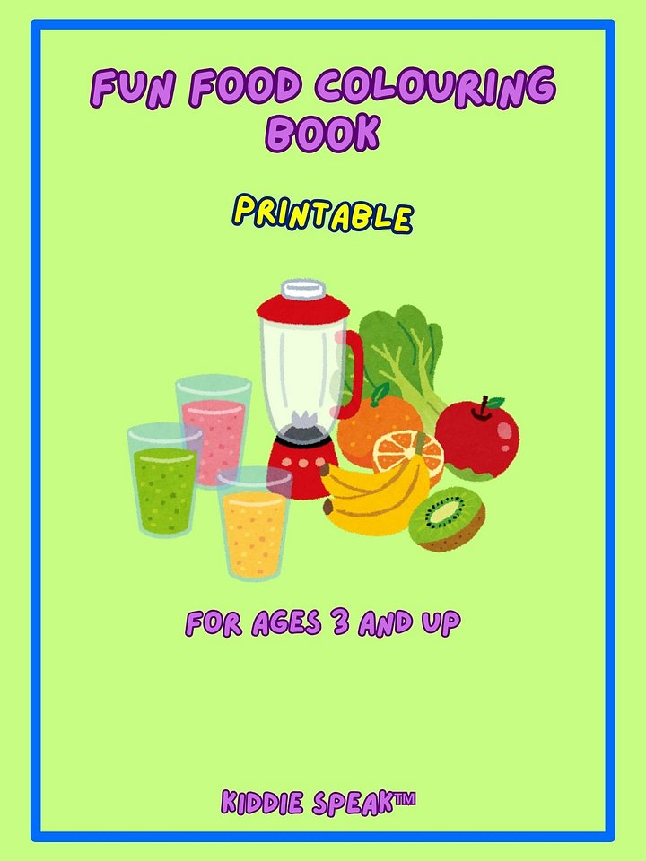 Printable Food Coloring Book Kids product image (1)