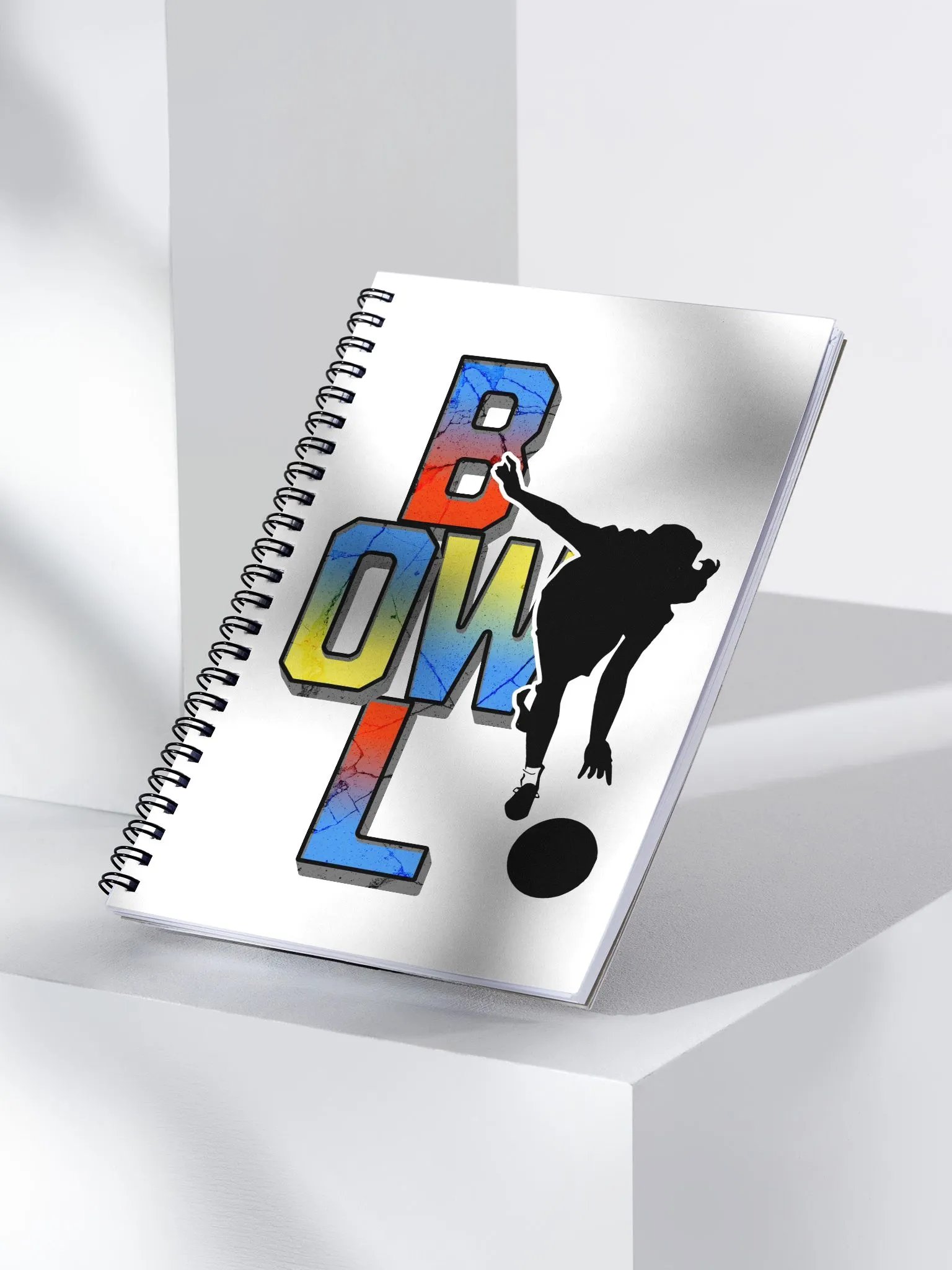 Bowling Woman Strike Action Spiral Notebook product image (3)