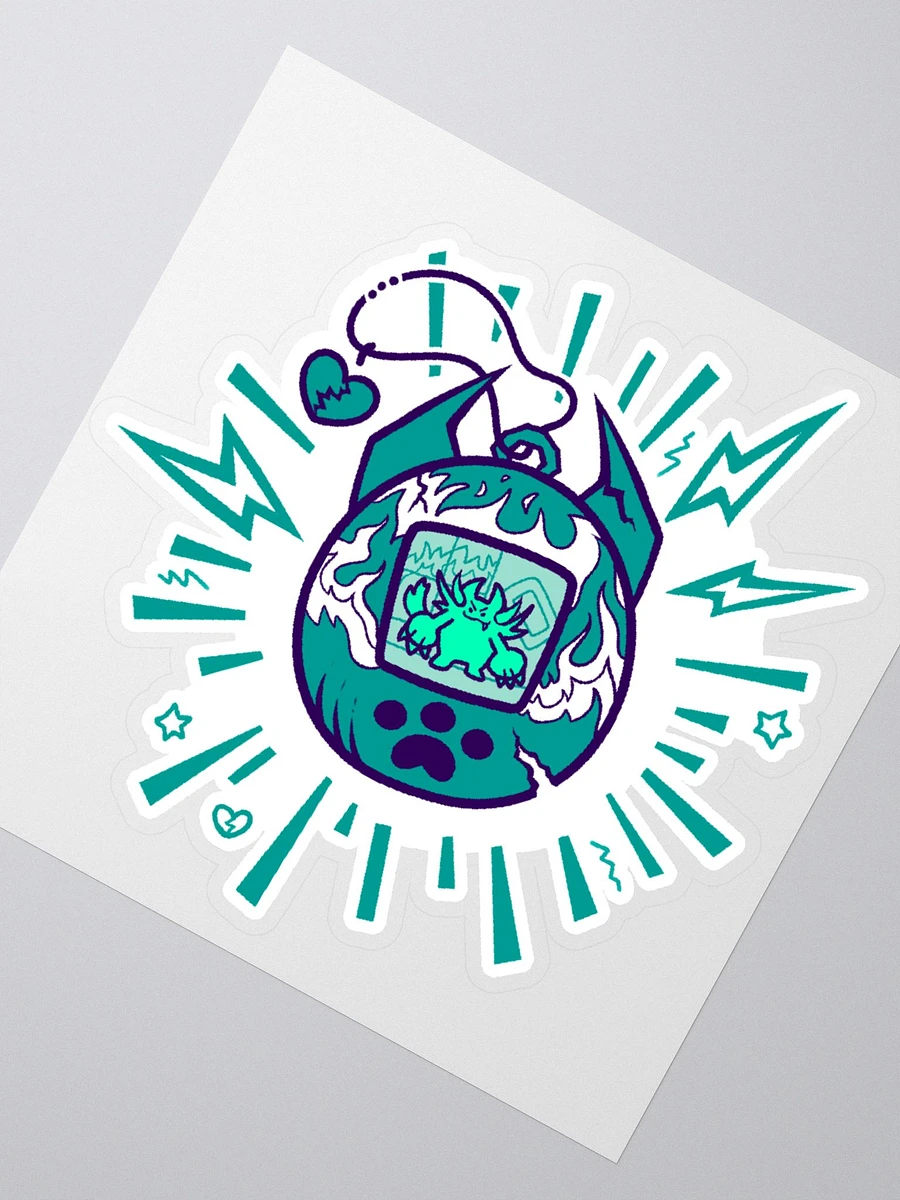 Heartbreaker Virtual Meow // Sticker - Teal product image (6)
