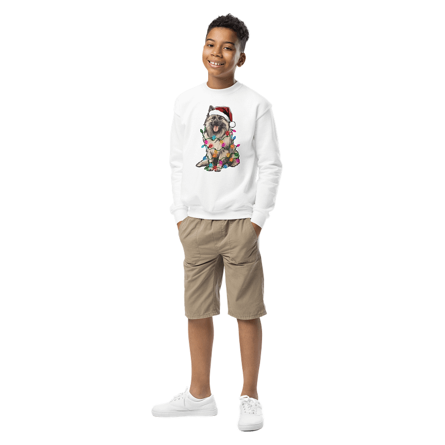 Funny Christmas Keeshond(Brown) Youth Sweatshirt product image (6)