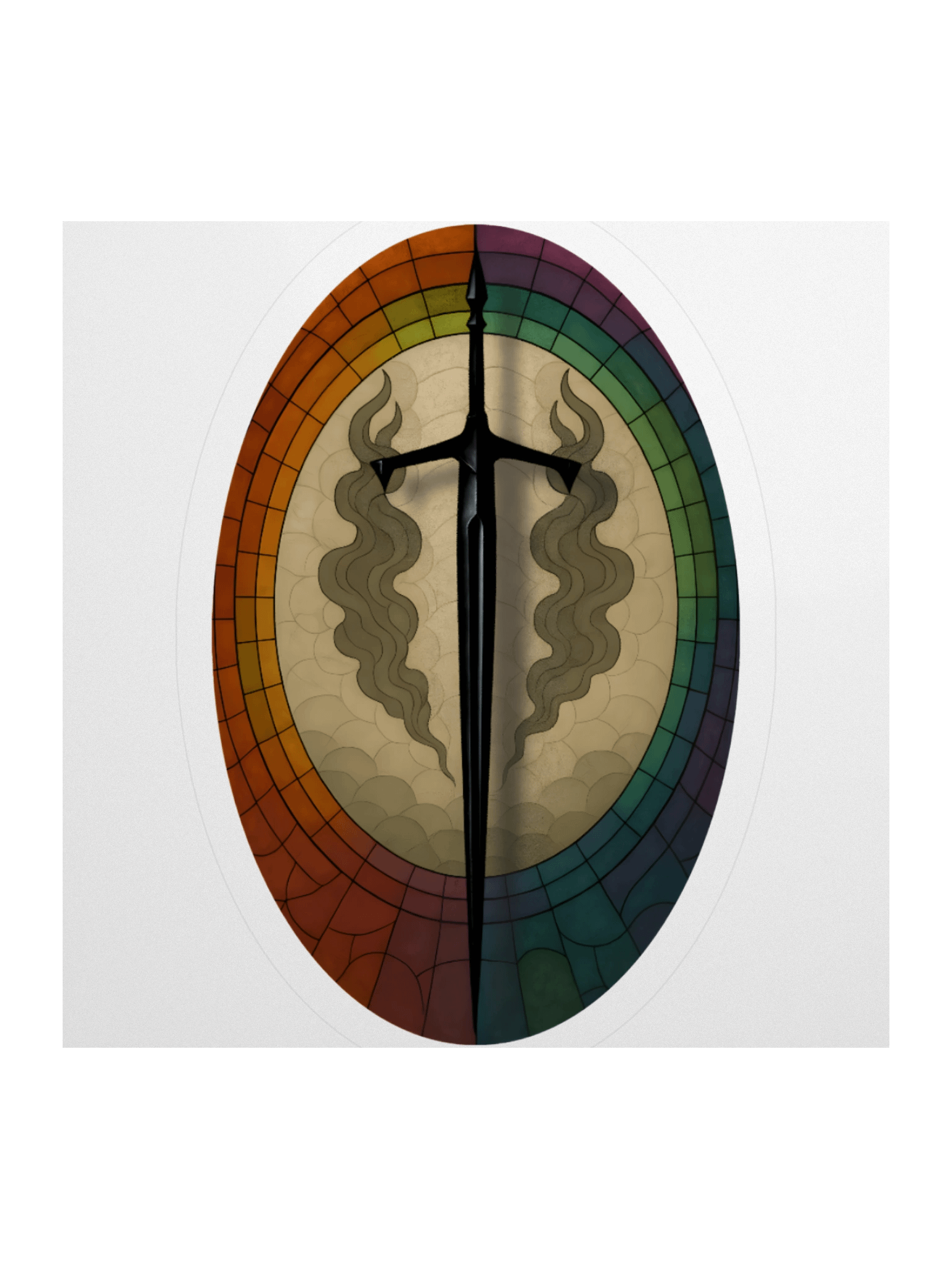 Blood and Smoke Sticker Oval product image (1)