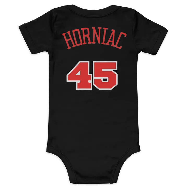 Horns Over Hoops Logo Baby Onesie product image (1)