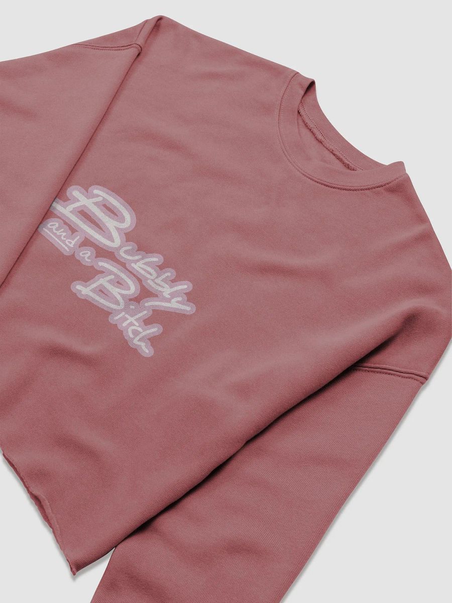 Bubbly and a B*tch (lined design, #E1B9CE) Women's Fleece Crop Sweatshirt product image (29)