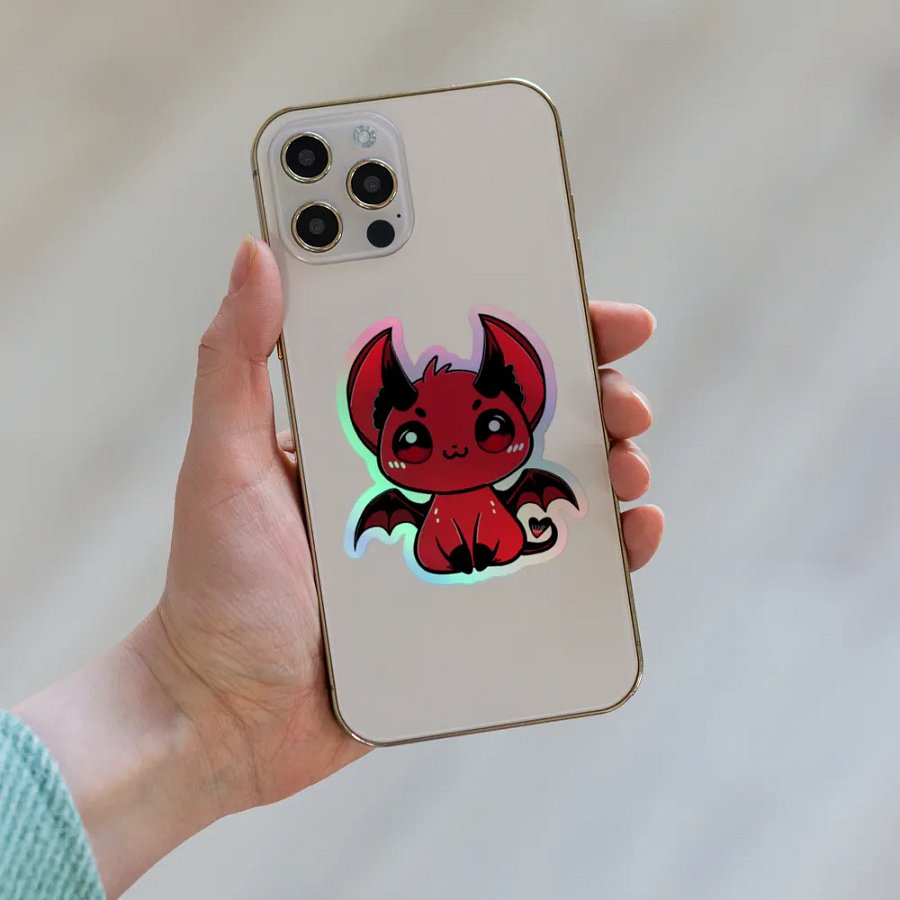 Chibi Demon Holographic Sticker Set product image (8)