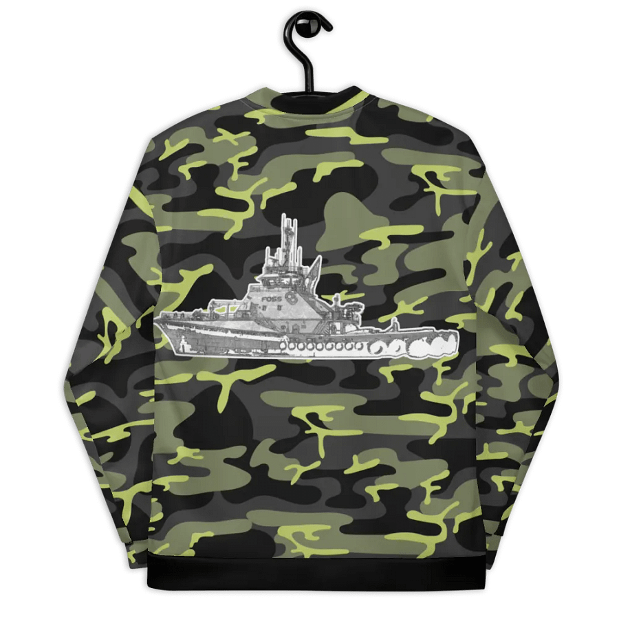 Copy of Twin Anchor Titan tug Green Camouflage Bomber Jacket product image (8)