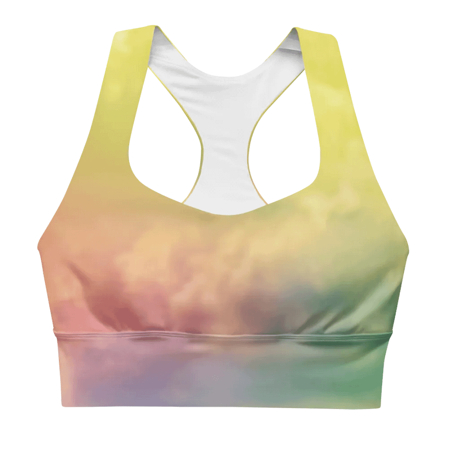 Blur cloud rainbow Design Longline Sports Bra - v12 product image (3)