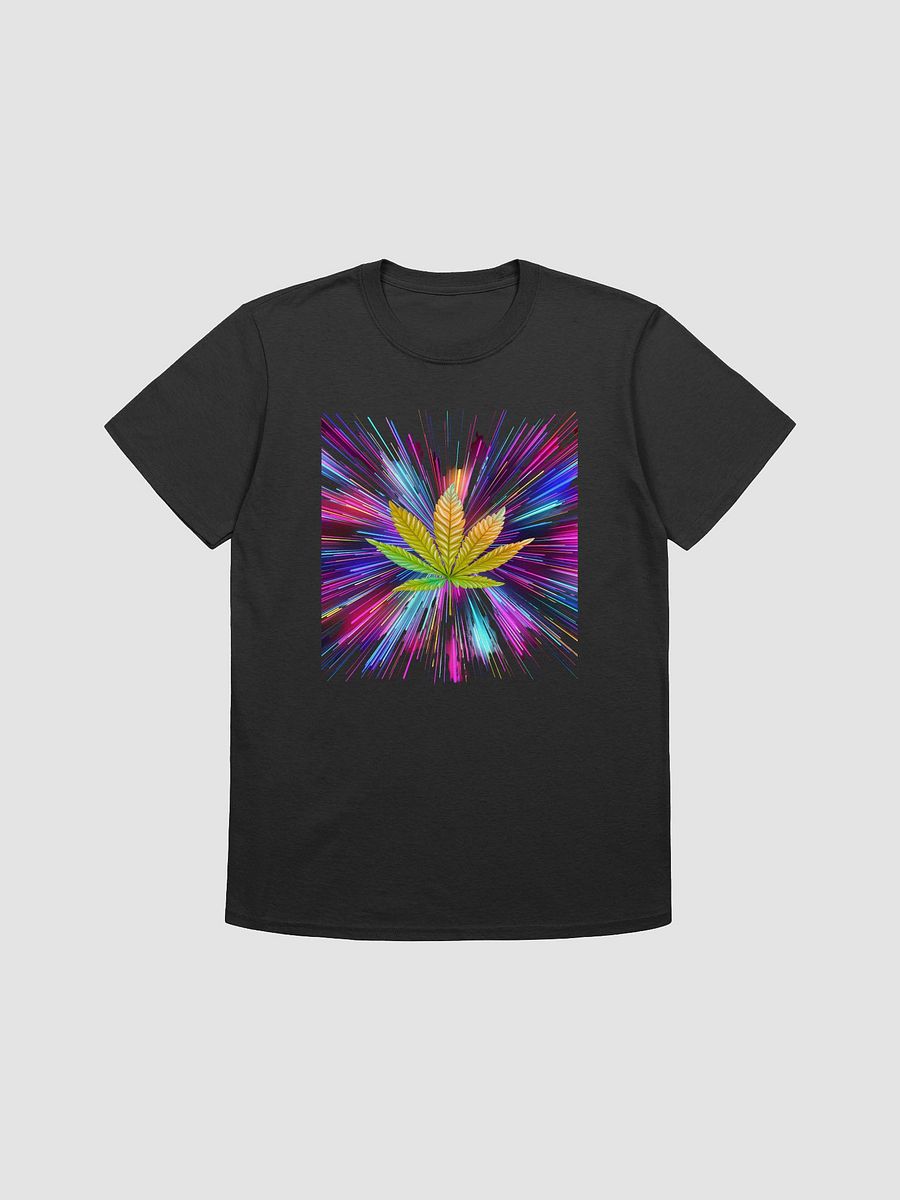 Energetic Leaf on Colorful Light Streaks Unisex T-Shirt product image (3)