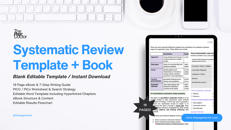 Systematic Review Template + Writing Guide eBook product image (2)