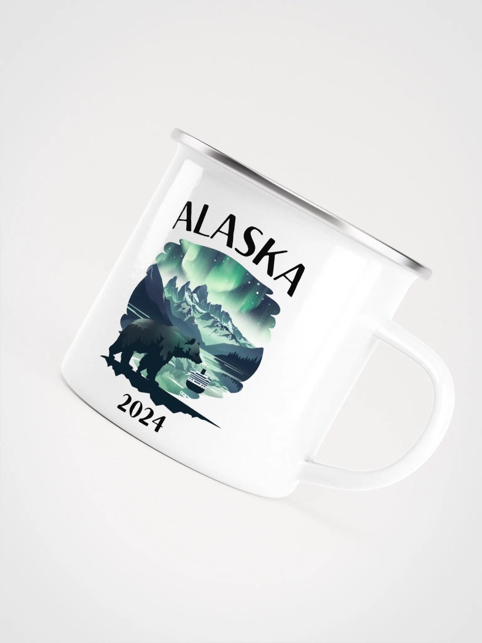 Alaska Wildlife 2024 Enamel Camping Mug product image (6)
