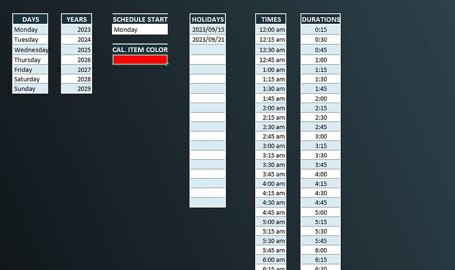 New ProdCalendar in Exceluct product image (4)