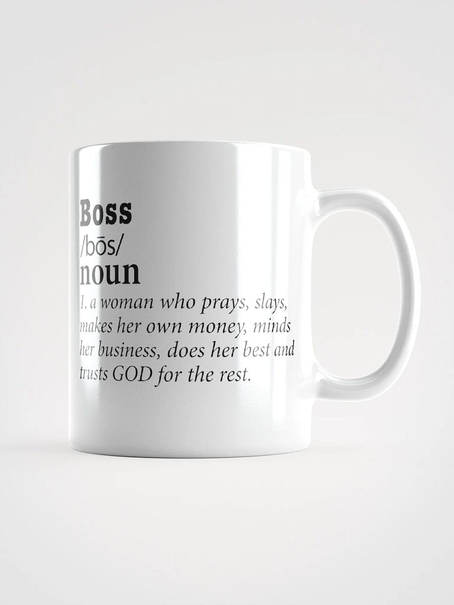 Boss White Glossy Mug product image (2)