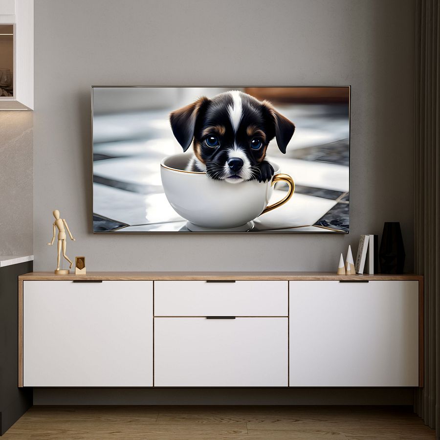 Pup In A Cup TV Frame Art product image (5)