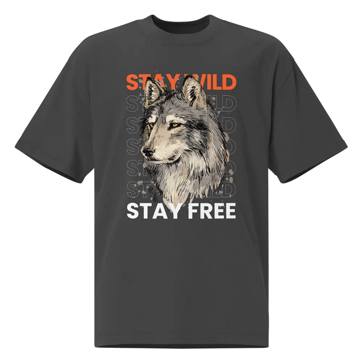 Wild Wolf Graphic Faded T-Shirt product image (1)