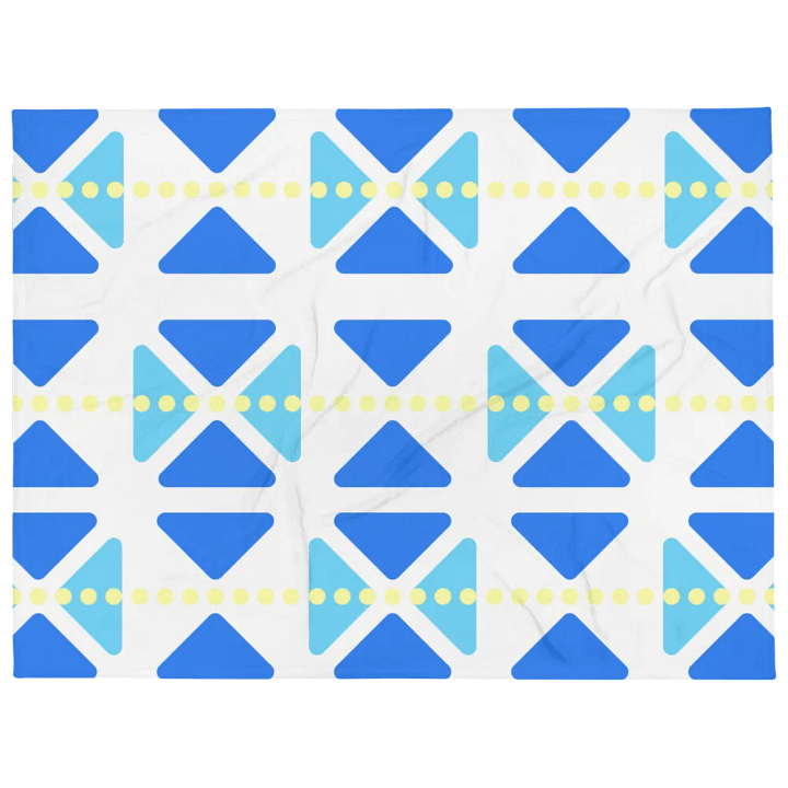 Blue Triangles And Yellow Dotted Lines Throw Blanket product image (1)