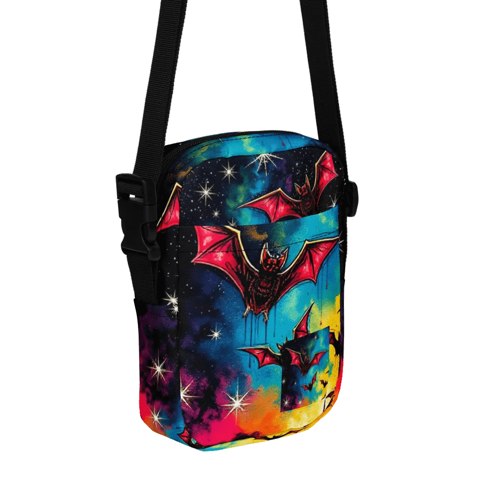 Starry Night Bats Crossbody Adventure Bag product image (1)
