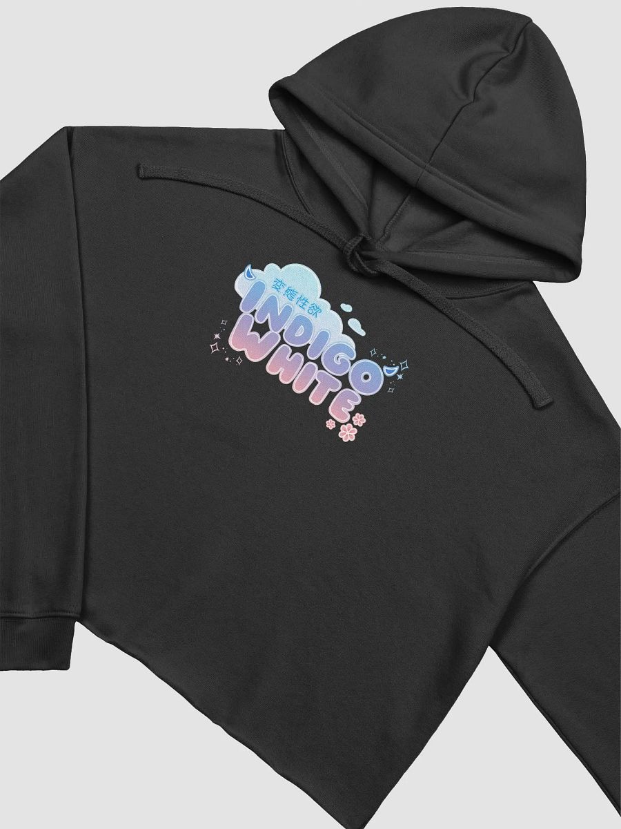 Indigo White Logo Cropped Hoodie product image (3)