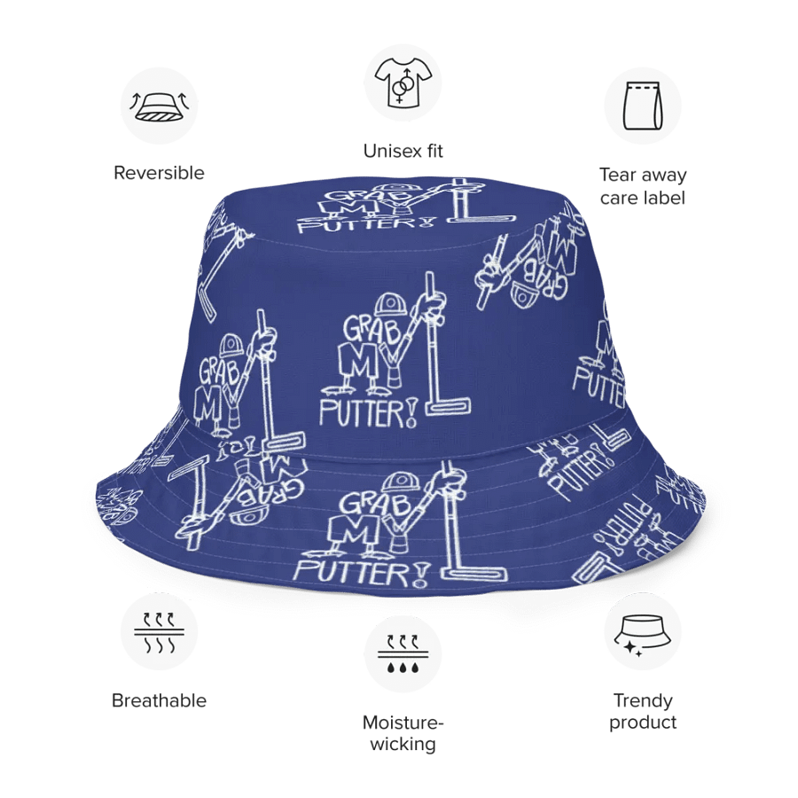 Grab My Putter Reversible Bucket Hat: Large Logo product image (8)