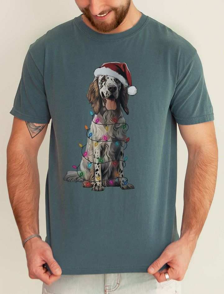 Funny English Setter Christmas T-Shirt for English Setter Paw-rents product image (1)