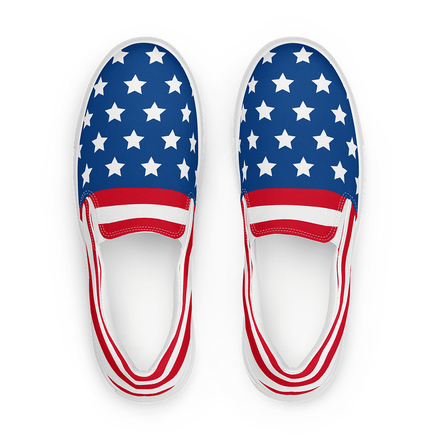 Patriotic Stripes Men's Slip-On Shoes product image (1)