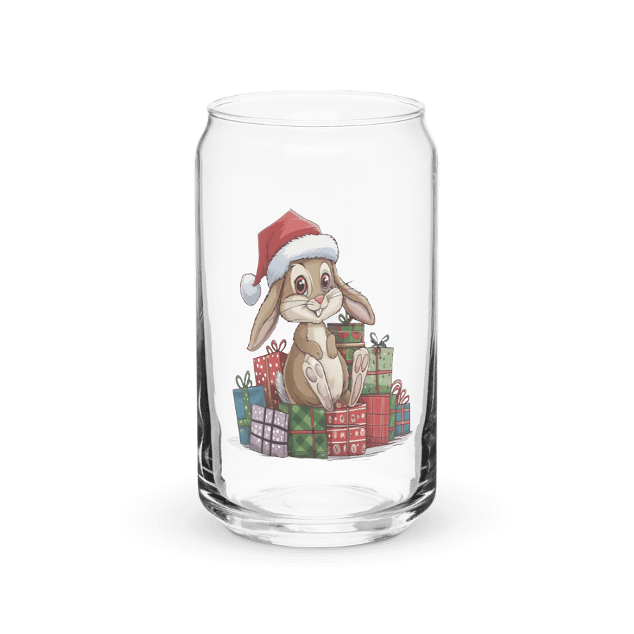 Santa Bunny Can-Shaped Glass product image (1)