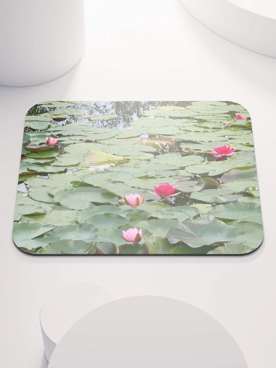 Pink Water Lilies in a Pond Tranquility Mouse Pad product image (7)