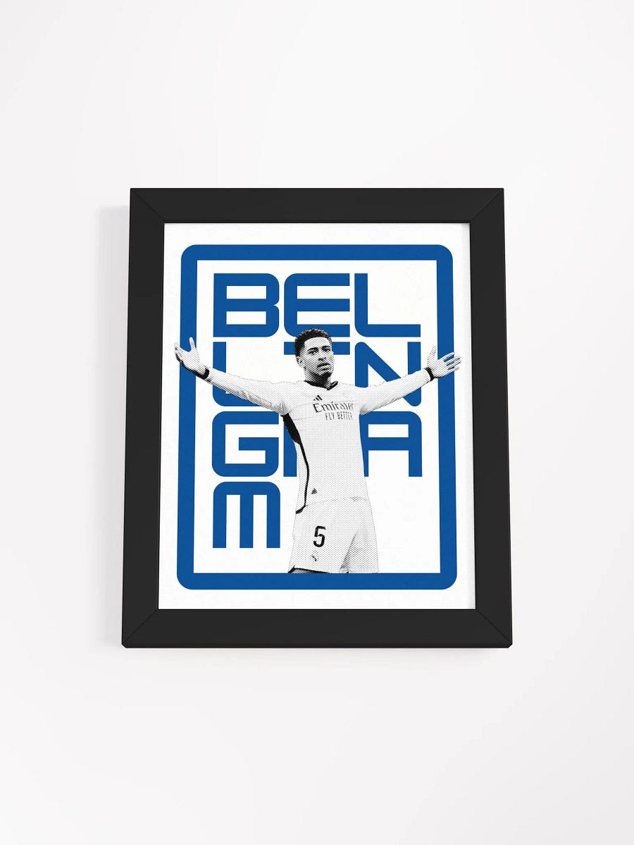 Jude Bellingham BW Real Madrid Name Art Framed Print product image (3)