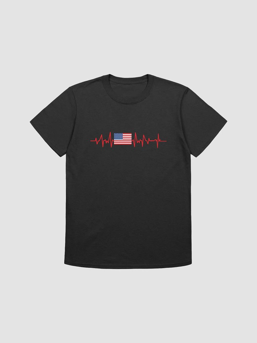 American Flag Heartbeat Unisex T-Shirt product image (4)