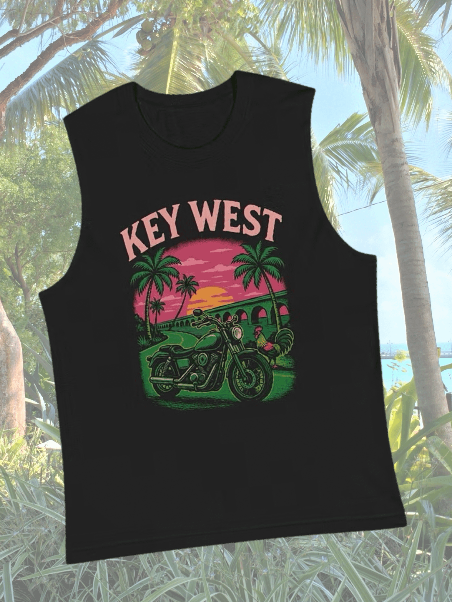 Key West Rider Rooster Men's Tank Top product image (2)