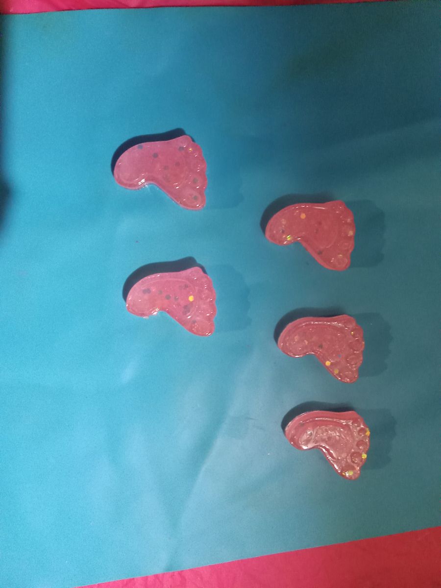 Pink Epoxy Resin Baby Footprints product image (3)