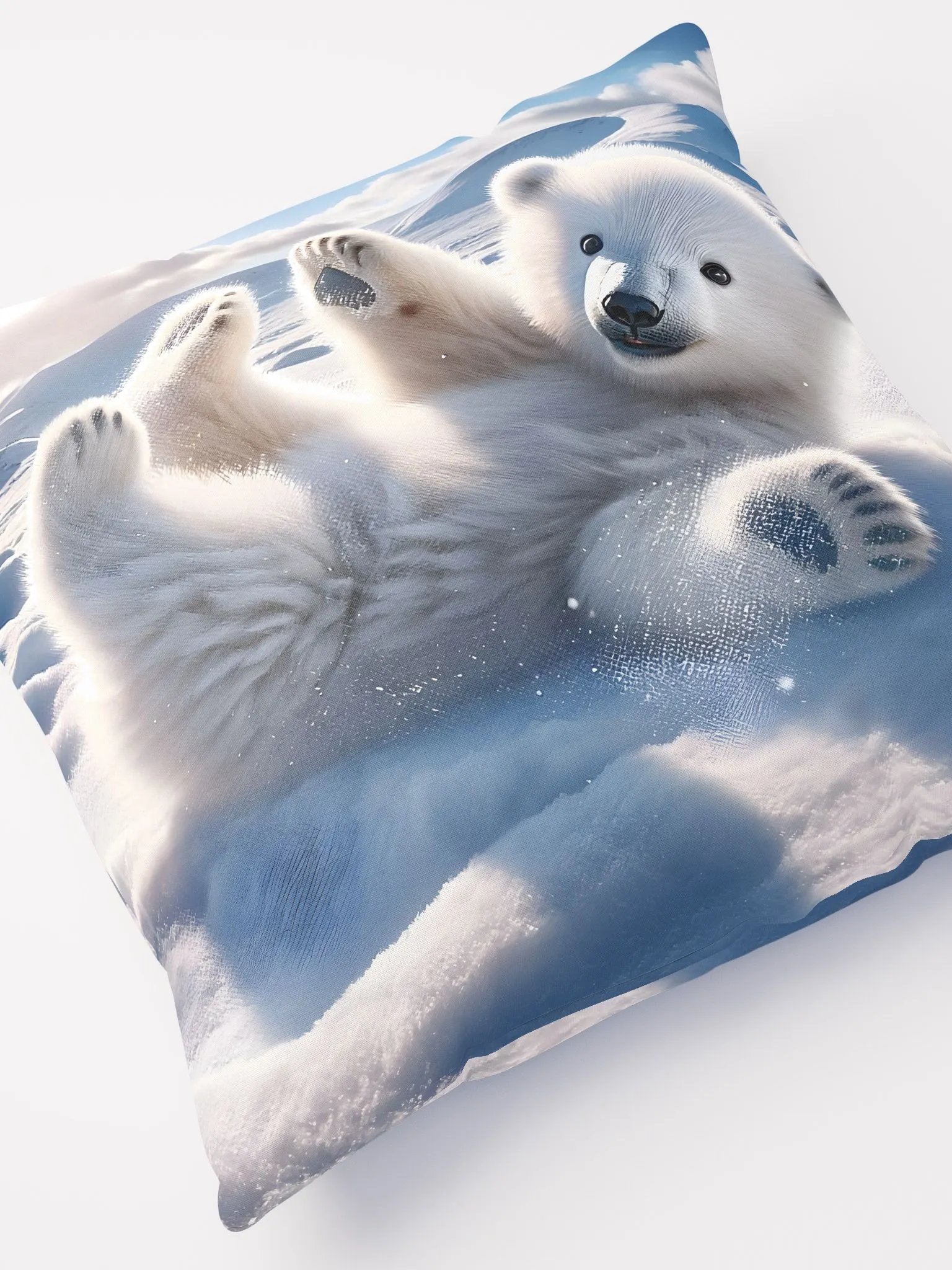 A Playful Polar Bear Cub in the Snow product image (7)
