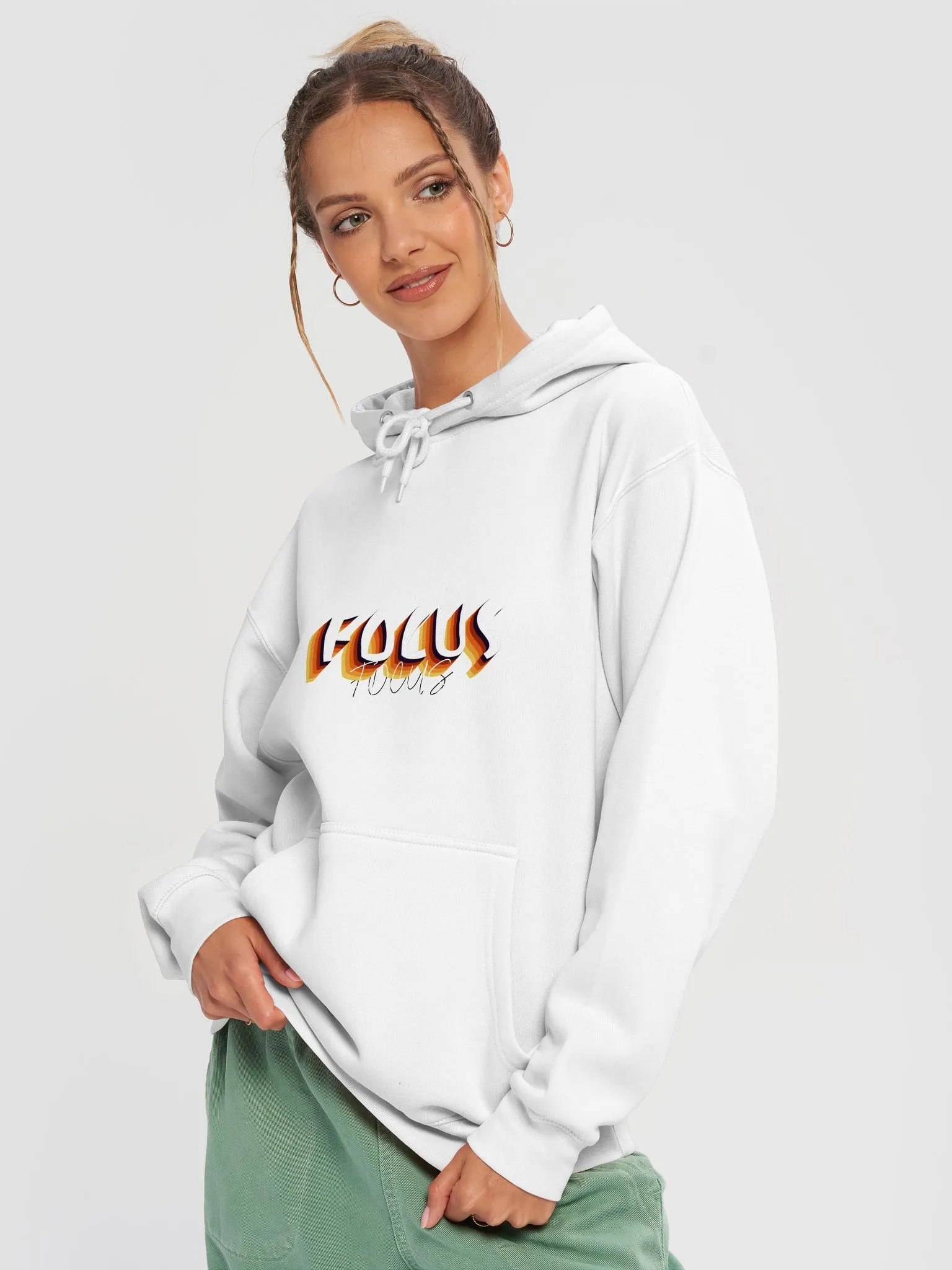 FOCUS Premium Unisex Hoodie - Minimalist Motivational Design product image (15)