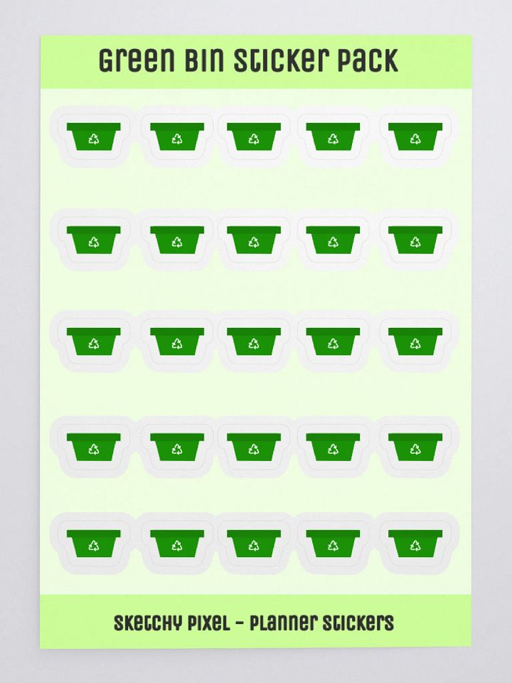 Green Bin Sticker Pack product image (1)