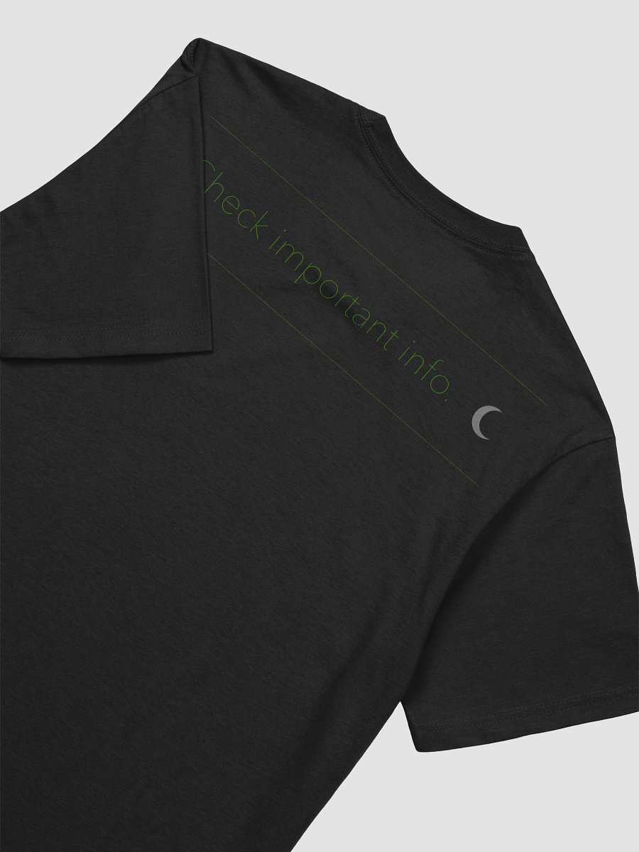 NatGPT: Check important info shirt - Black Tee product image (7)