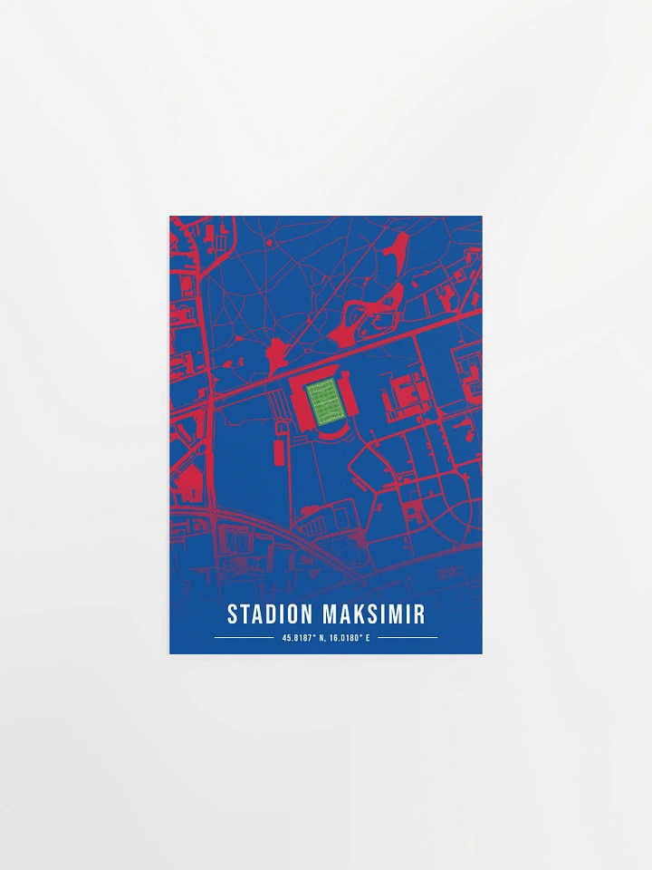 Stadion Maksimir Map Design Poster product image (1)