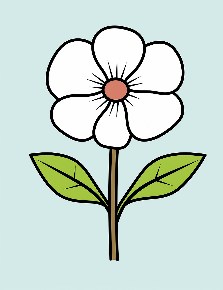 Bold and Easy Flower Coloring Pages For Kids product image (1)