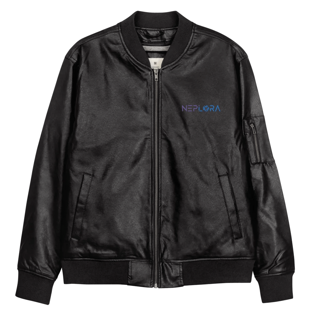 Neplora Leather Bomber Jacket product image (11)