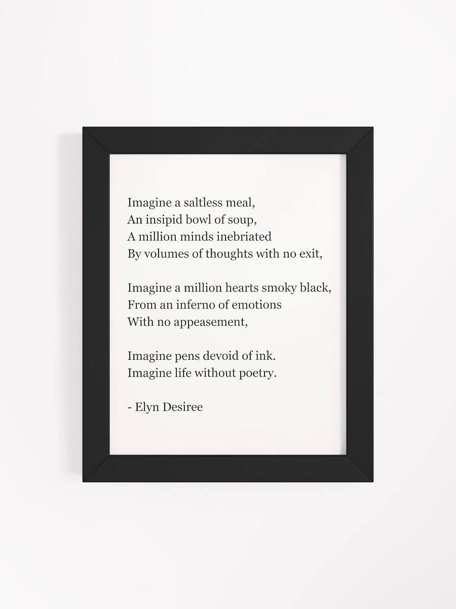 Life Without Poetry Framed Matte Poster product image (1)