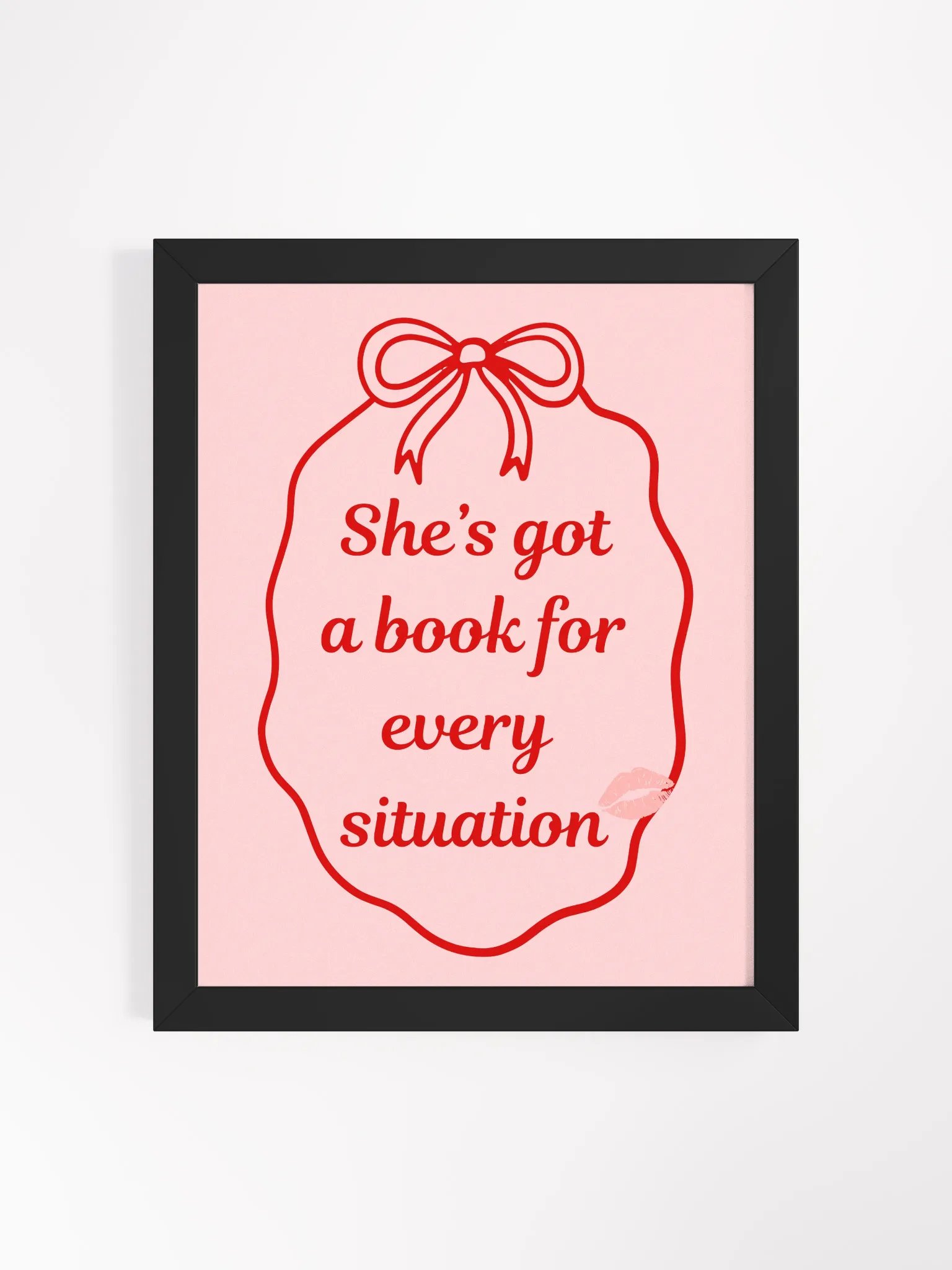 "She's got a book for every situation" Framed Poster product image (1)