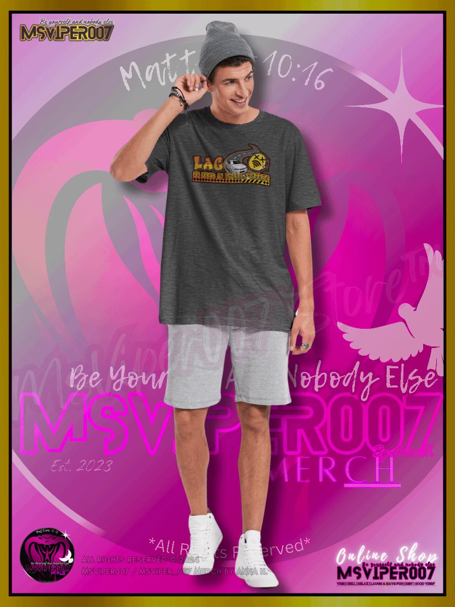 T-Shirt - MsViper007's "Lag Be Real in these Skreetz [yellow]" Gaming Comfort T-shirt By Anna H. product image (7)