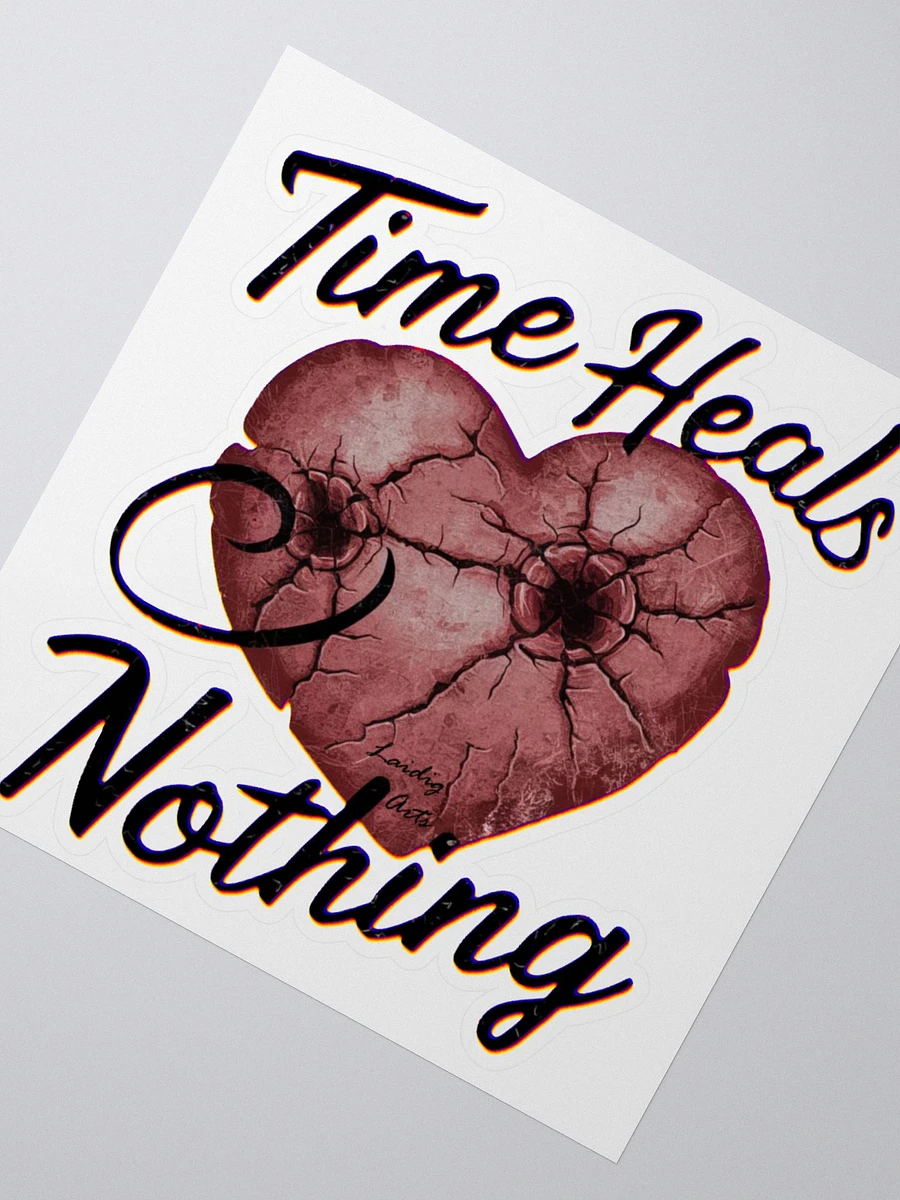 Time Heals Nothing Bullet Holes Heart Vinyl Sticker product image (6)