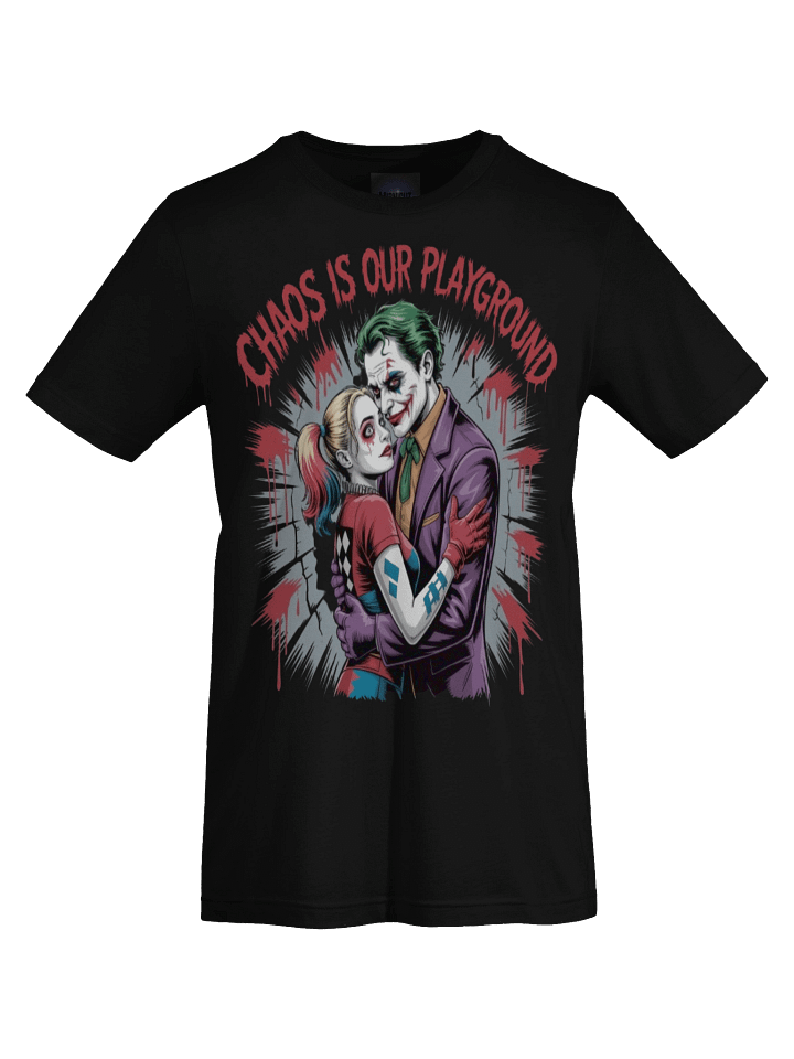 Chaos is Our Playground: Joker and Harley Quinn's Riotous Romp Graphic Tee product image (1)
