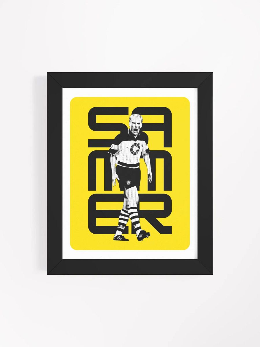 Matthias Sammer BW Borussia Dortmund Name Art Framed Print product image (3)