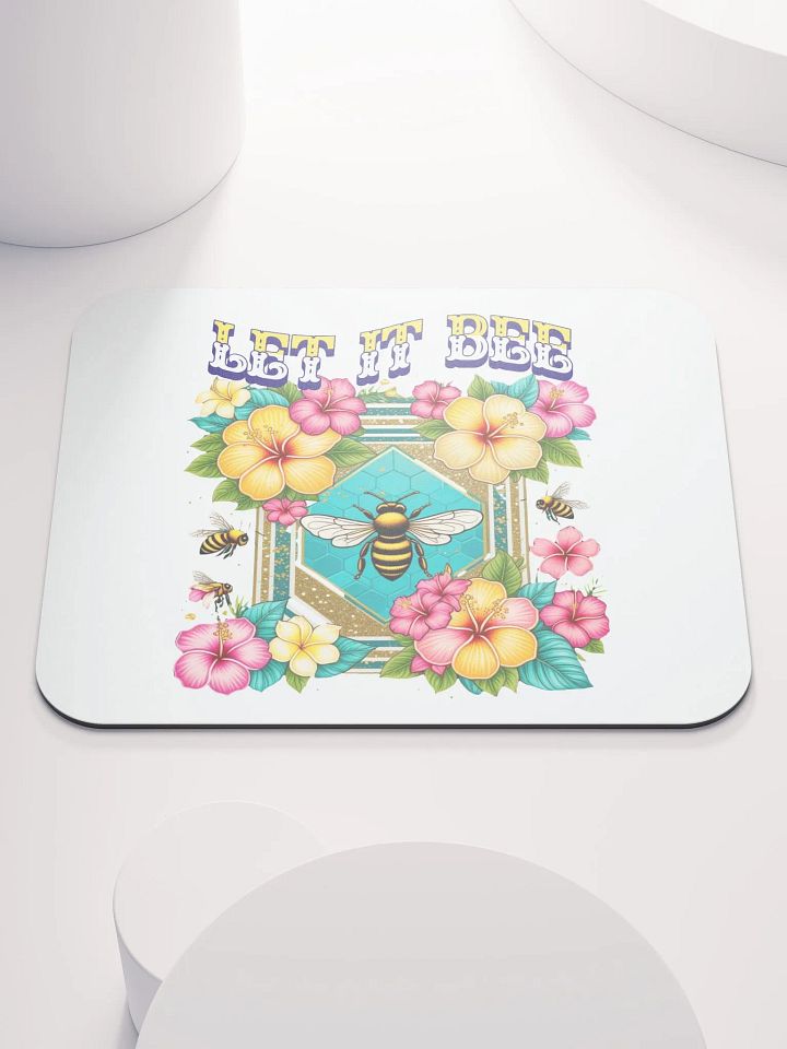 Let It Bee Flower Floral Vibrant Mouse Pad product image (1)